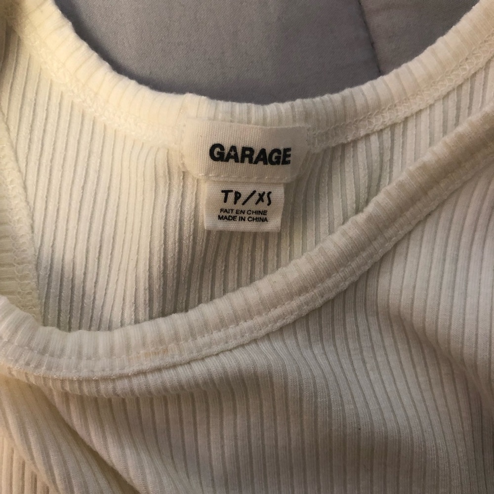 White Razorback Garage Ribbed Bodysuit - Picture 3 of 3